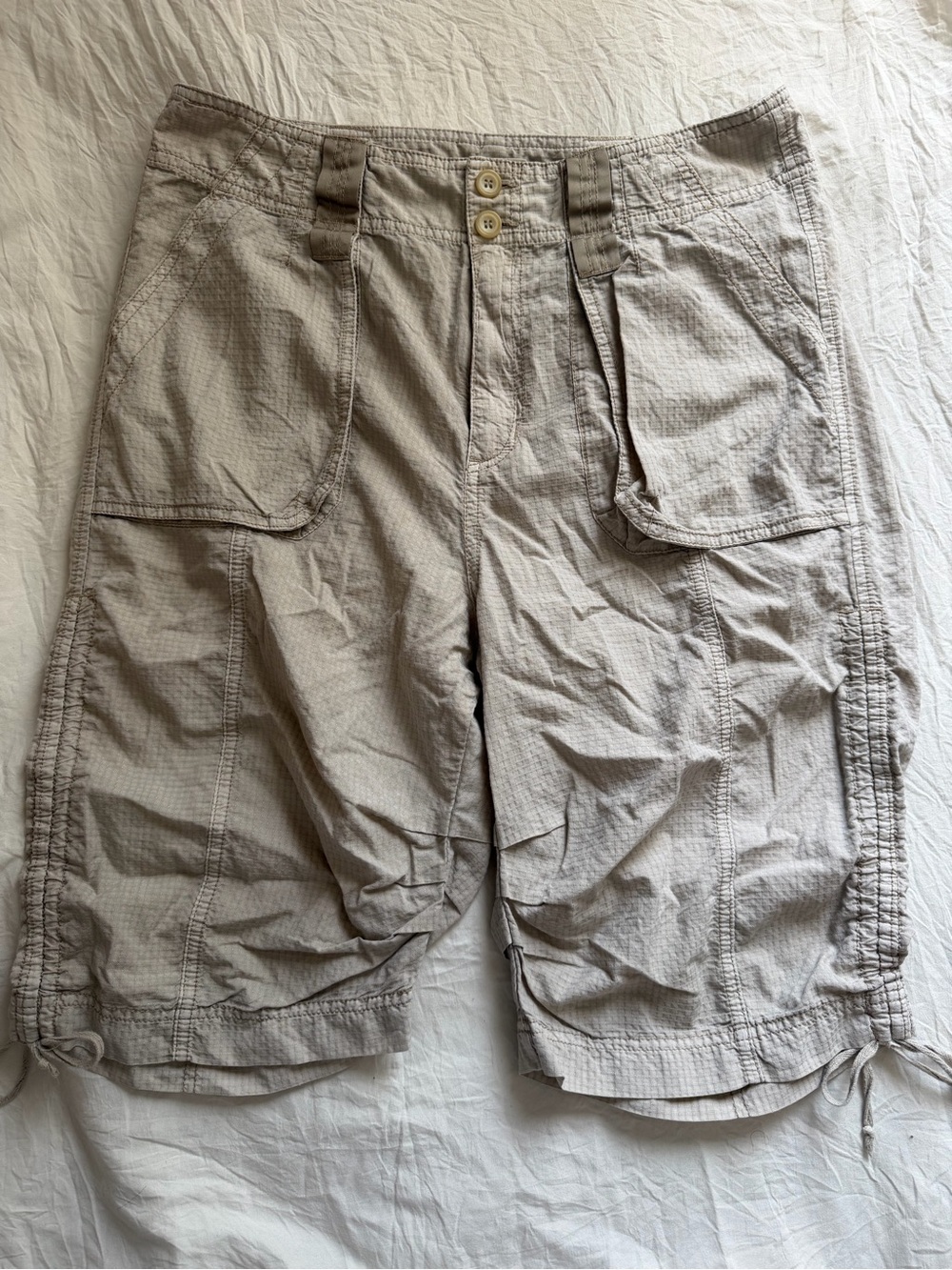 Free People Light Khaki Cargo Shorts/Capris